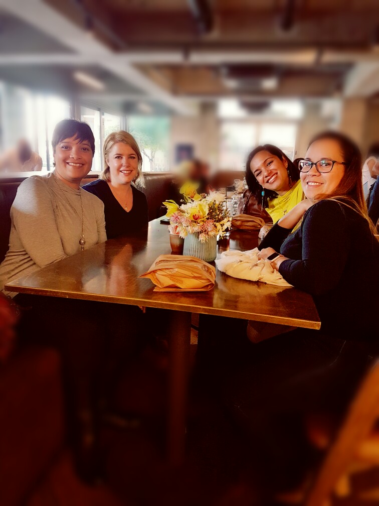 Lunching with good friends at the Yard in the Silo District