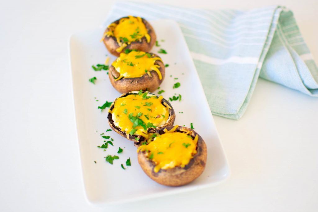 Cheesy Garlic Stuffed Mushrooms